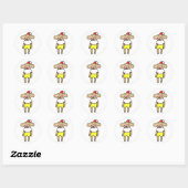 Stickers Joyeux Singe (Feuille)