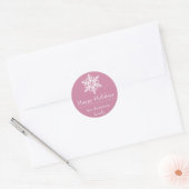 Stickers Joyeux Snowflake (Rose) (Enveloppe)
