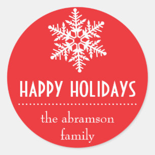 Stickers Joyeux Snowflake (Rouge)