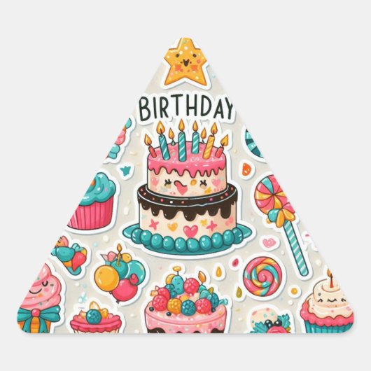 Stickers "Joyeux voeux d'anniversaire" (Devant)