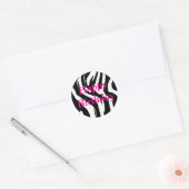 Stickers Joyeux Zebra Round Anniversaire (Enveloppe)