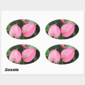 Stickers - Jumeaux Anthurium Rose (Feuille)