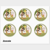 Stickers Jungle Pals/Animaux/Toppers Cupcake (Feuille)