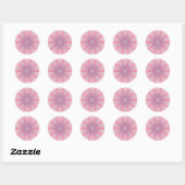 Stickers Kaleidoscope à rayons rose et bleu (Feuille)