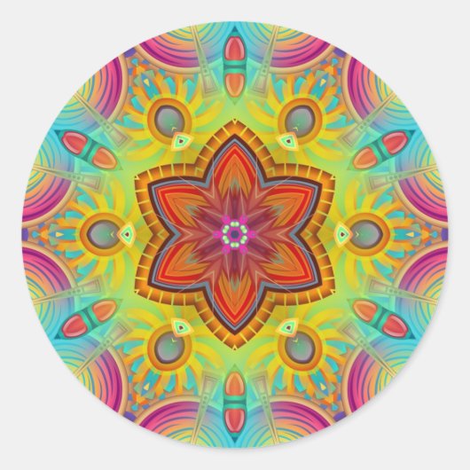 Stickers Kaleidoscope Mandala Tropical Dreams (Devant)