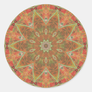 Stickers Kaleidoscope Motif Automne Abstrait