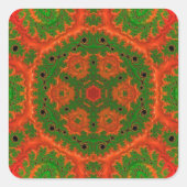 Stickers Kaleidoscope orange et vert (Devant)