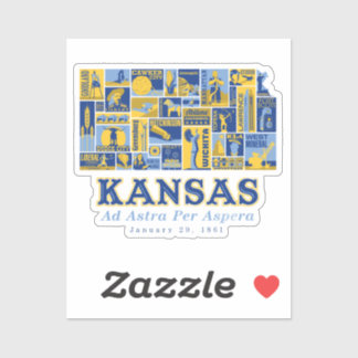 Stickers - Kansas: Ad Astra per Aspera