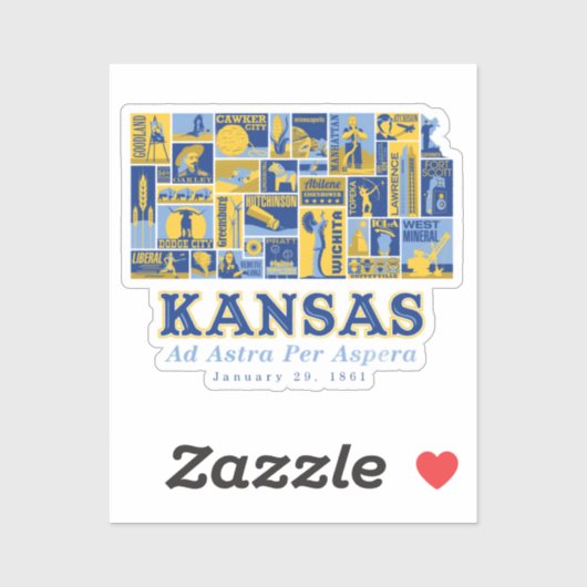 Stickers - Kansas: Ad Astra per Aspera (Vel)
