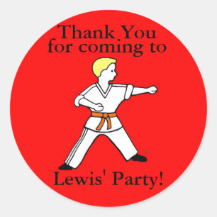 Stickers Karate Kid Party customisés pour Lewis