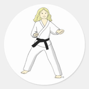 Stickers Karate Princess (cheveux blonds)