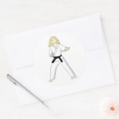Stickers Karate Princess (cheveux blonds) (Enveloppe)