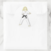 Stickers Karate Princess (cheveux blonds) (Sac)