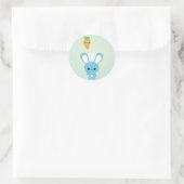 stickers Kawaii Blue Bunny et Carrot Balloon (Sac)