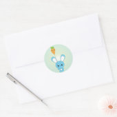 stickers Kawaii Blue Bunny et Carrot Balloon (Enveloppe)