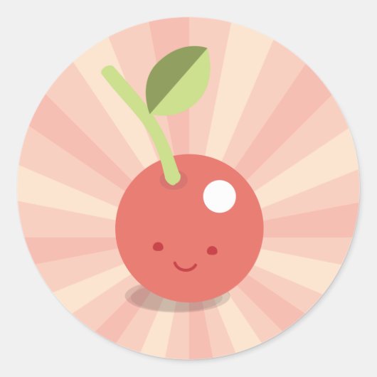 stickers Kawaii Cherry Pink (Devant)