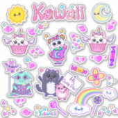 Stickers Kawaii Locker et Ordinateur Portable Cute (Devant)