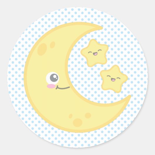 Stickers Kawaii Moon et Stars (Devant)