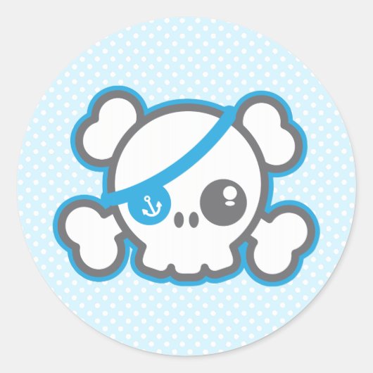 Stickers Kawaii Pirate Skull (Devant)