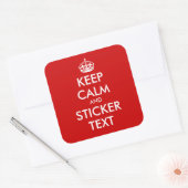 Stickers KeepCalm carré | Personnalisable (Enveloppe)