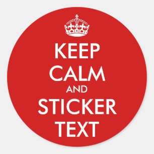 Stickers KeepCalm rond   Personnalisable