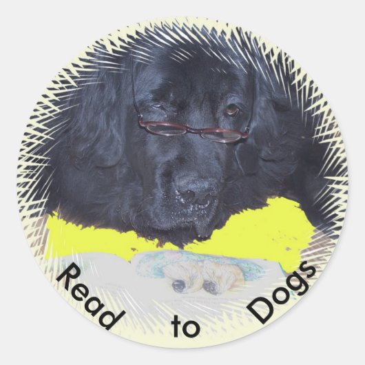 Stickers~ Kinder Therapie Hond programma Ronde Sticker (Voorkant)