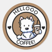 Stickers KiniArt café Westie (Devant)