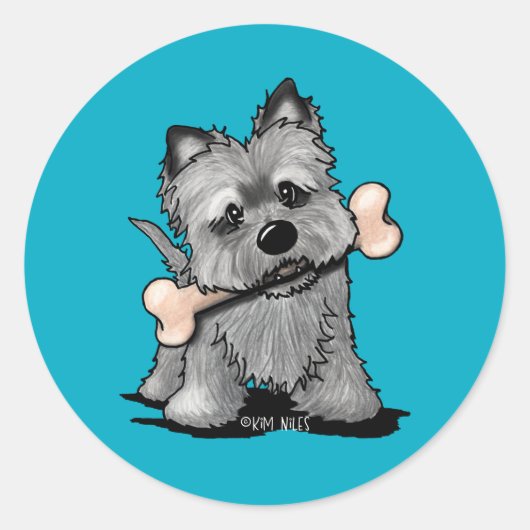 Stickers KiniArt Cairn Bone Appetit (Devant)