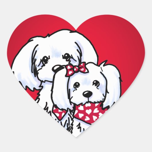 Stickers KiniArt Gully & Gidget Red Heart (Devant)
