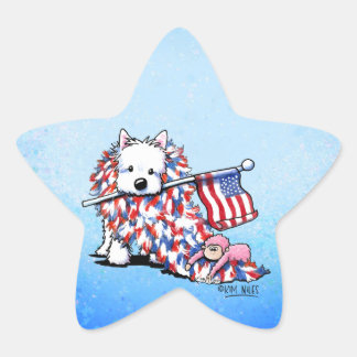 Stickers KiniArt Liberty Westie Star