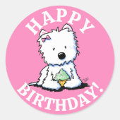 Stickers KiniArt Westie ANNIVERSAIRE (Devant)
