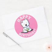Stickers KiniArt Westie ANNIVERSAIRE (Enveloppe)