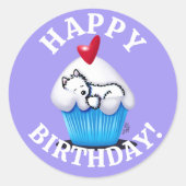 Stickers KiniArt Westie ANNIVERSAIRE (Devant)