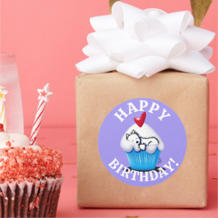 Stickers KiniArt Westie ANNIVERSAIRE