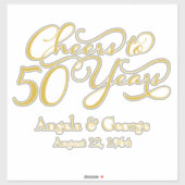 Stickers Kiss-Cut pour 50 ans (Feuille)