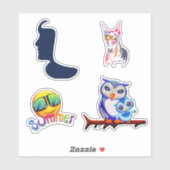 Stickers Kiss Cut Pour Artisanat (Feuille)