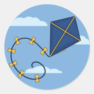 Stickers Kite Bleu