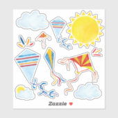 Stickers Kite Watercolor (Feuille)