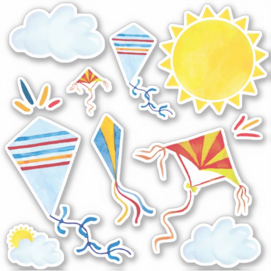 Stickers Kite Watercolor (Devant)