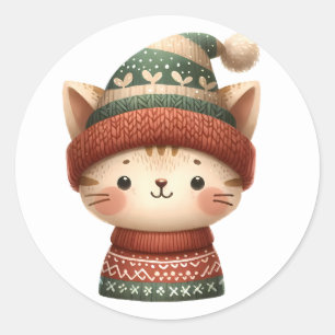 Stickers Kitten d'hiver