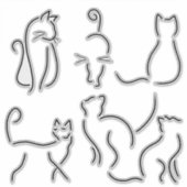 Stickers Kitty Cat Outline (Devant)