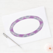 Stickers KNIT JACQUARD LILAC Oval Matte (Enveloppe)