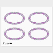 Stickers KNIT JACQUARD LILAC Oval Matte (Feuille)