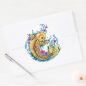 Stickers Koi avec fleurs de cerisiers (Enveloppe)