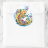 Stickers Koi avec fleurs de cerisiers (Sac)