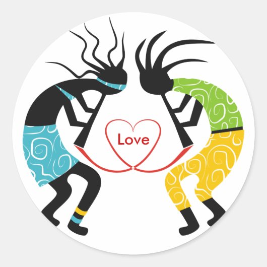 Stickers Kokopelli Love (Devant)