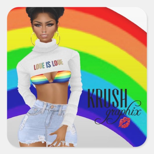 Stickers Krush Graphix LoveIsLove 00 (Devant)