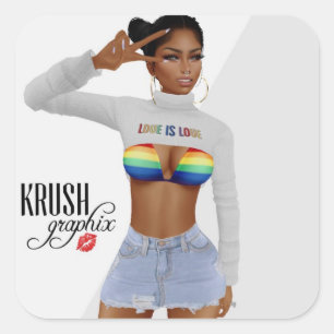 Stickers Krush Graphix LoveIsLove 01