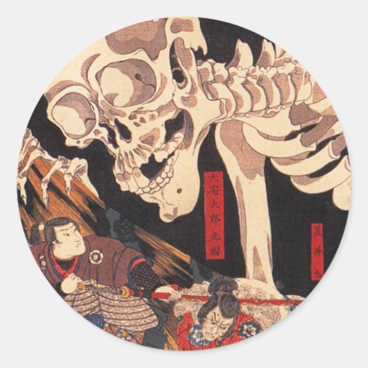 Stickers Kuniyoshi Skeleton (Devant)