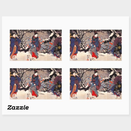 Stickers Kuniyoshi Trois Femmes (Feuille)